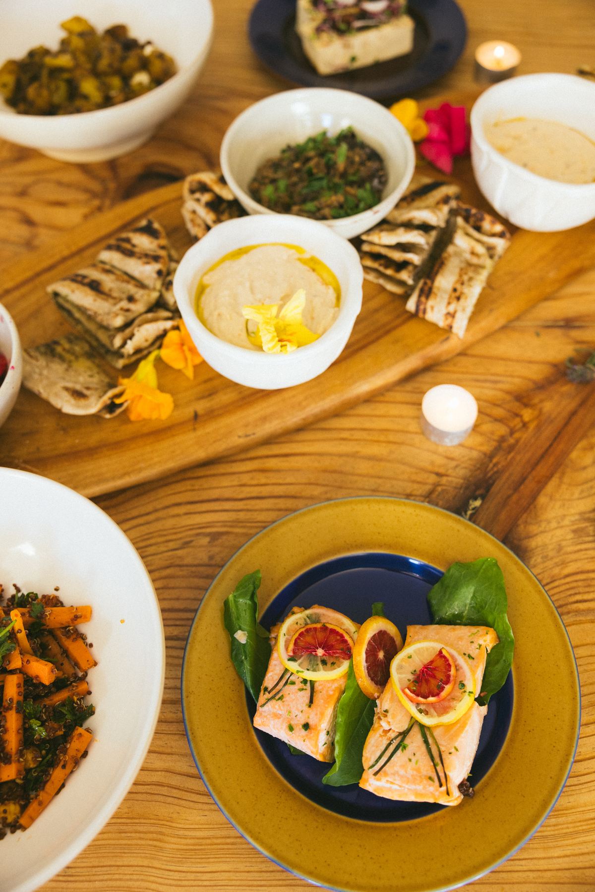 Retreat meal spread